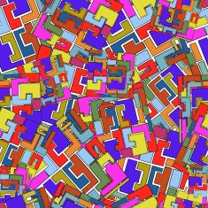 Geometric colorful abstract seamless pattern with style square o