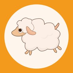 animal sheep cartoon theme elements N3