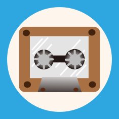 Audiotape theme elements vector eps N19