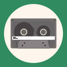 Audiotape theme elements vector eps N26