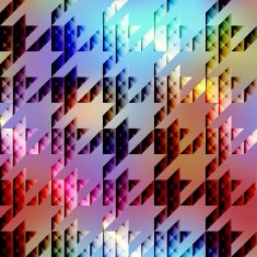 Houndstooths pattern of triangles on blurred background