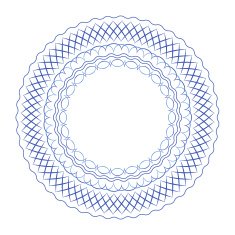 Blue geometric abstract russian porcelain beautiful folk ornament