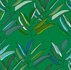 seamless pattern with green leaves N7