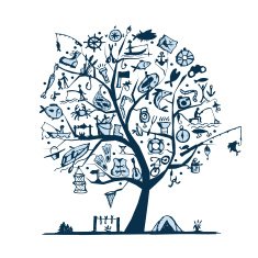 Fishing tree concept sketch for your design