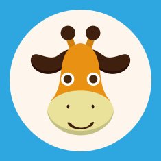 animal giraffe cartoon theme elements N2