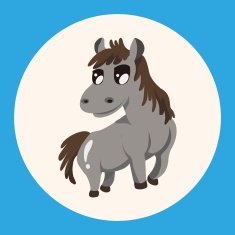 animal horse cartoon theme elements N5