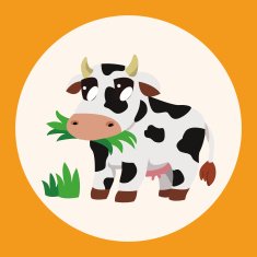 animal cow cartoon theme elements N4