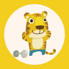 animal tiger cartoon theme elements N9