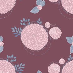 Seamless texture with asters N35