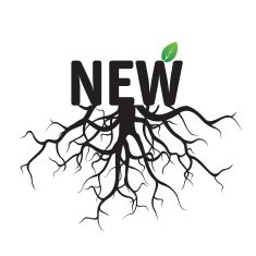 Black Vector Text NEW and Roots