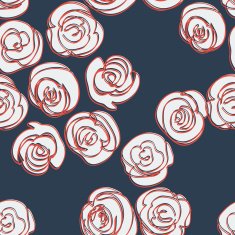 floral seamless pattern with roses Vector illustration for your design N5