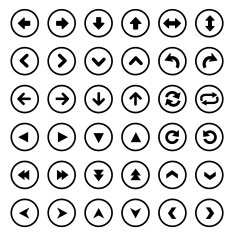 set of universal arrows Vector illustration N3