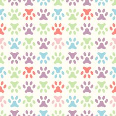 Animal seamless pattern of paw footprint Endless texture