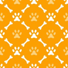 Animal seamless pattern of paw footprint and bone N2