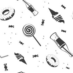 Seamless vector candy sweet pattern