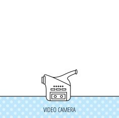 Video camera icon Retro cinema sign N8