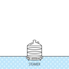 Steamer icon Kitchen electric tool sign N4