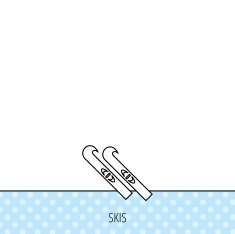 Skiing icon Skis sign N2