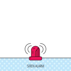Siren alarm icon Alert flashing light sign N3