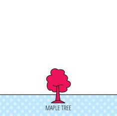 Maple tree icon Forest wood sign N5