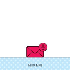 Mail inbox icon Email message sign N6