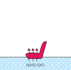 Heated seat icon Warm autoarmchair sign N3