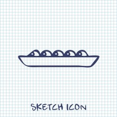 peas sketch icon Food symbol