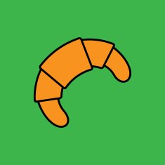 Vector croissant icon Food Eps10 N5