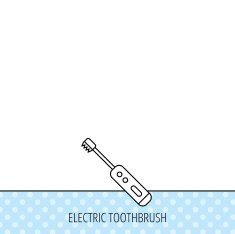 Electric toothbrush icon Tooth cleaning sign N2