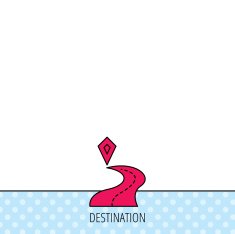 Destination pointer icon Road location sign N4