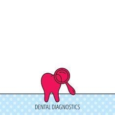 Dental diagnostic icon Tooth hygiene sign N3