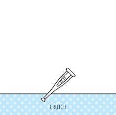Crutch icon Orthopedic therapy sign N3