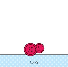 Coins icon Cash money sign N19