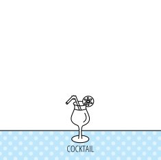 Cocktail icon Glass of alcohol drink sign N3