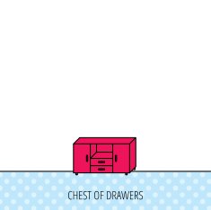 Chest of drawers icon Interior commode sign N4