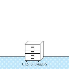 Chest of drawers icon Interior commode sign N5