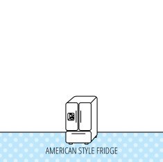 American fridge icon Refrigerator with ice sign N3