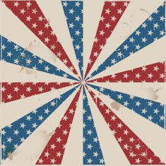 Red blue and white celebration rays
