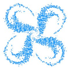 Abstract shape made of water bubbles N2
