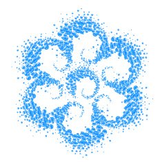 Abstract flower made of water bubbles