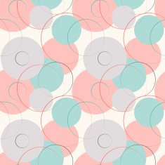 Abstract geometric line and round seamless pattern