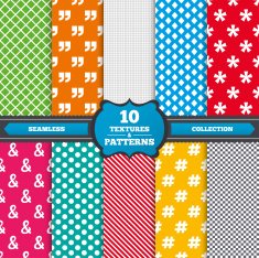Quote asterisk footnote icons Hashtag symbol N6