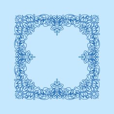 Abstract vector square ornamental border frame