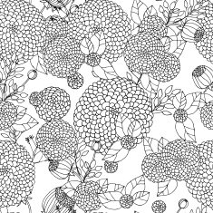 Seamless texture with asters N36