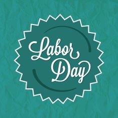 Labor Day Green Badge Label N2
