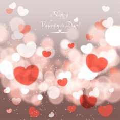 Glow Soft Hearts Valentines Day Background