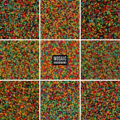 set background abstract mosaic of the pixel pattern and squares N5