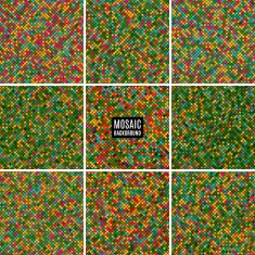 set background abstract mosaic of the pixel pattern and squares N6