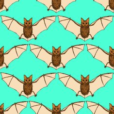 Sketch bat in vintage style