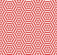 red and white optical illusion hexagon pattern